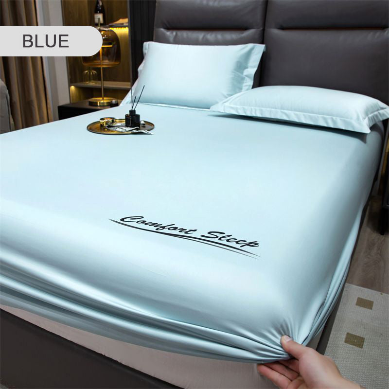 Summer Ice Cooling Silky Bed Fitted Sheet Pillow Cover-9